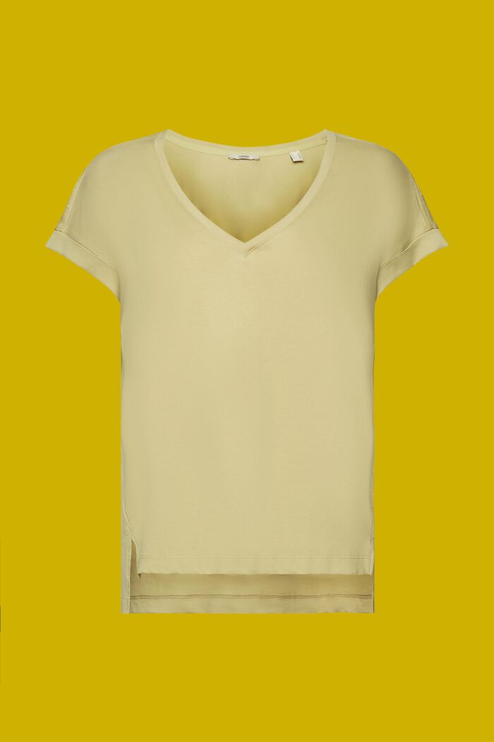 T-shirt met V-hals, PASTEL GREEN, detail image number 6
