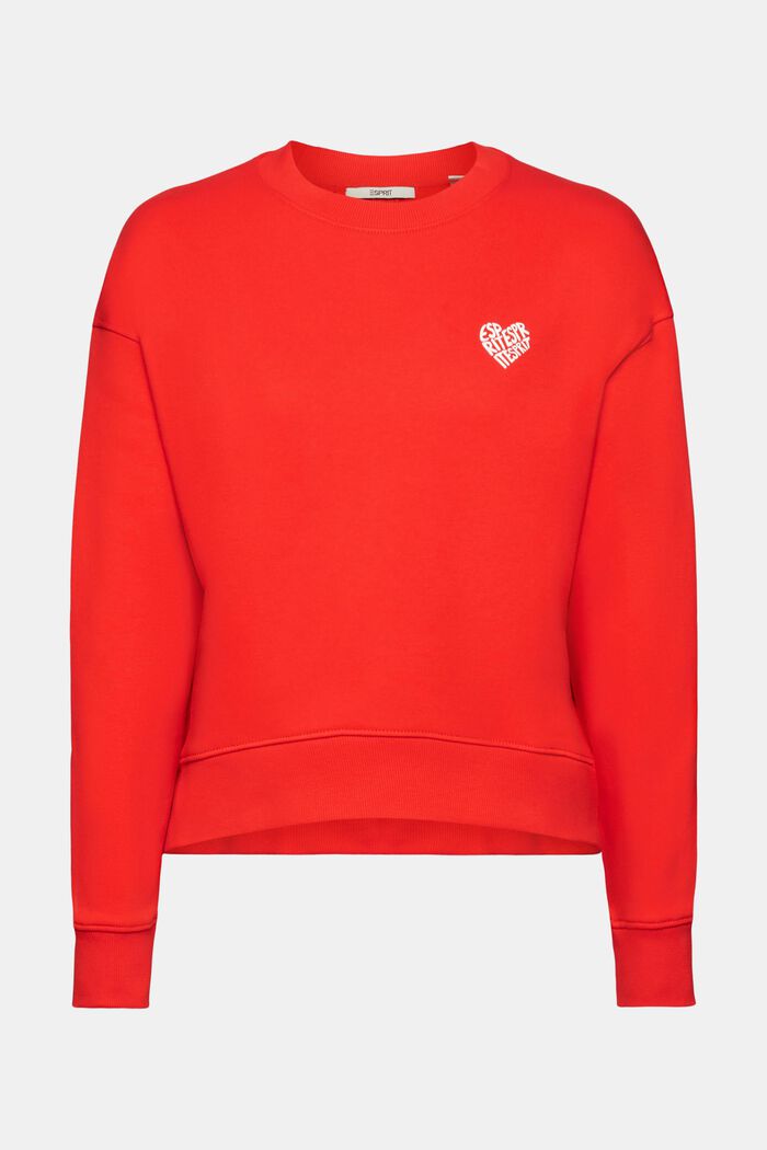 Sweatshirt met logo, RED, detail image number 6