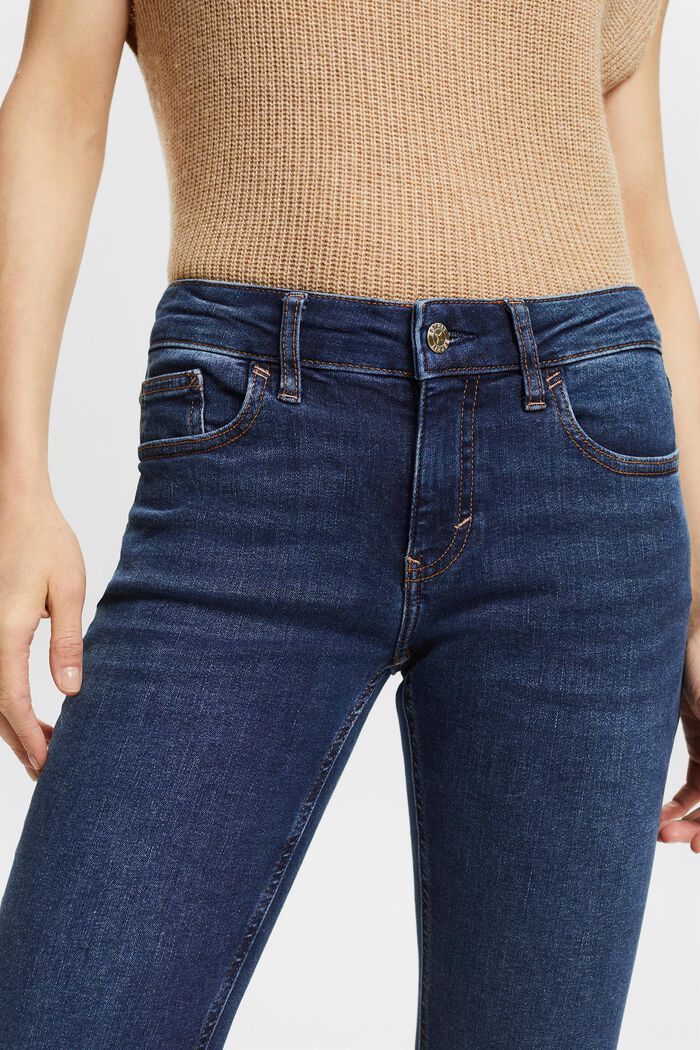 Slim fit-jeans met stretch, BLUE DARK WASHED, detail image number 4