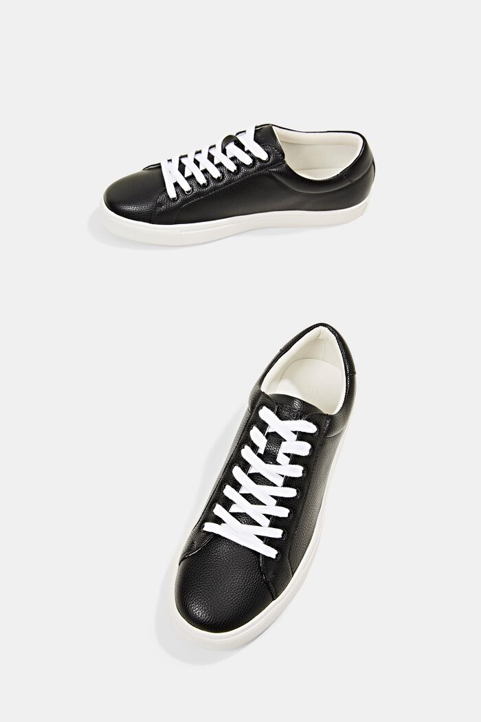 Sneakers en similicuir, BLACK, detail image number 6