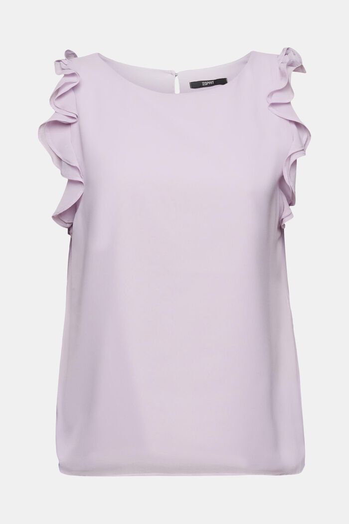 Chiffon blouse met ruches, LAVENDER, detail image number 5