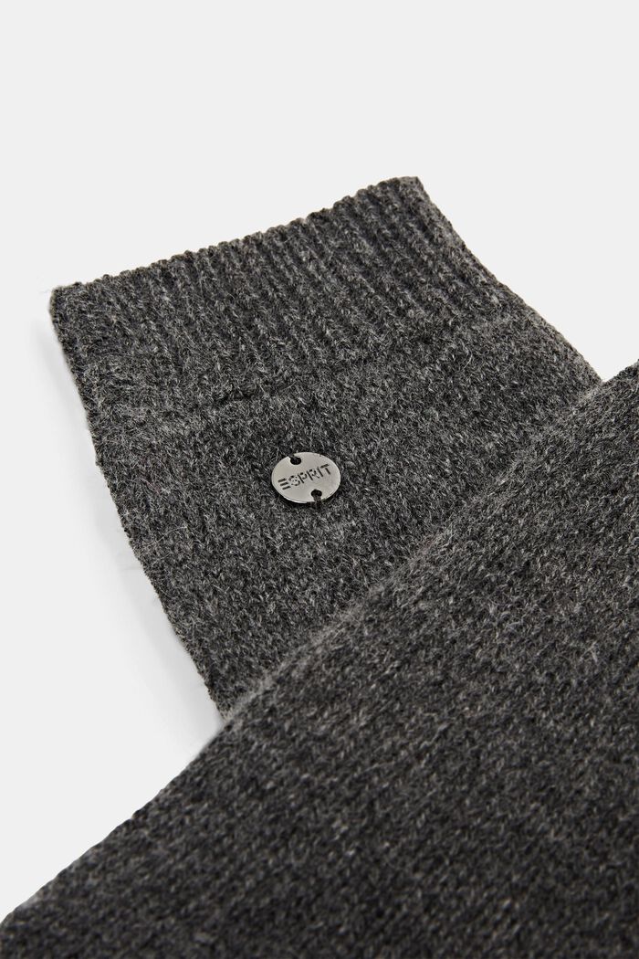 À teneur en cachemire : les gants en laine mélangée, GREY, detail image number 1
