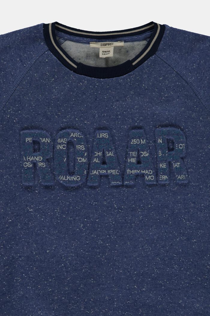 Sweatshirt met 3D-artwork, 100% katoen, BLUE, detail image number 2