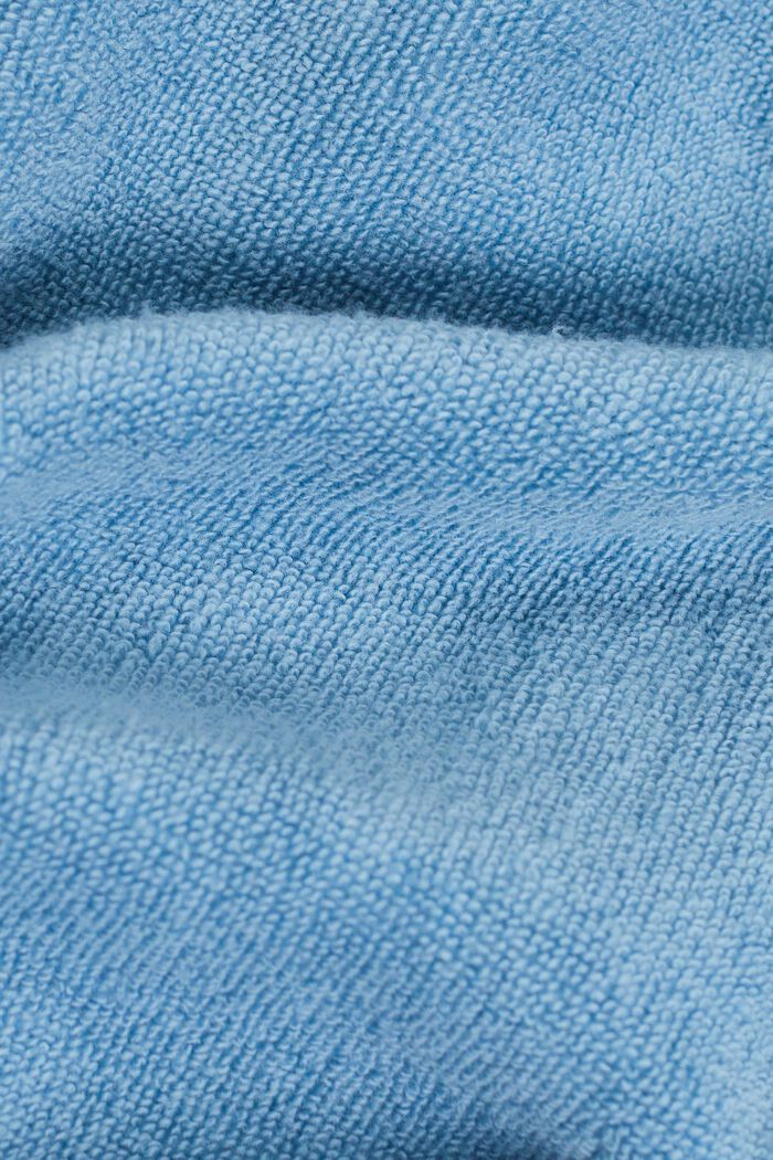 Badjas van badstof met gestreepte voering, SKY BLUE, detail image number 4