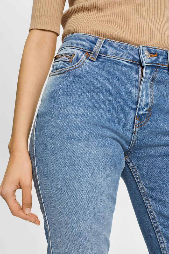 High-rise jeans met rechte pijpen, BLUE LIGHT WASHED, detail image number 2