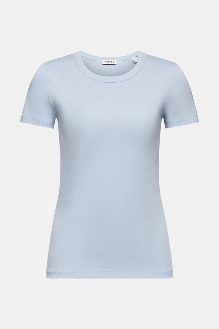 Katoenen T-shirt met korte mouwen, LIGHT BLUE, detail image number 6