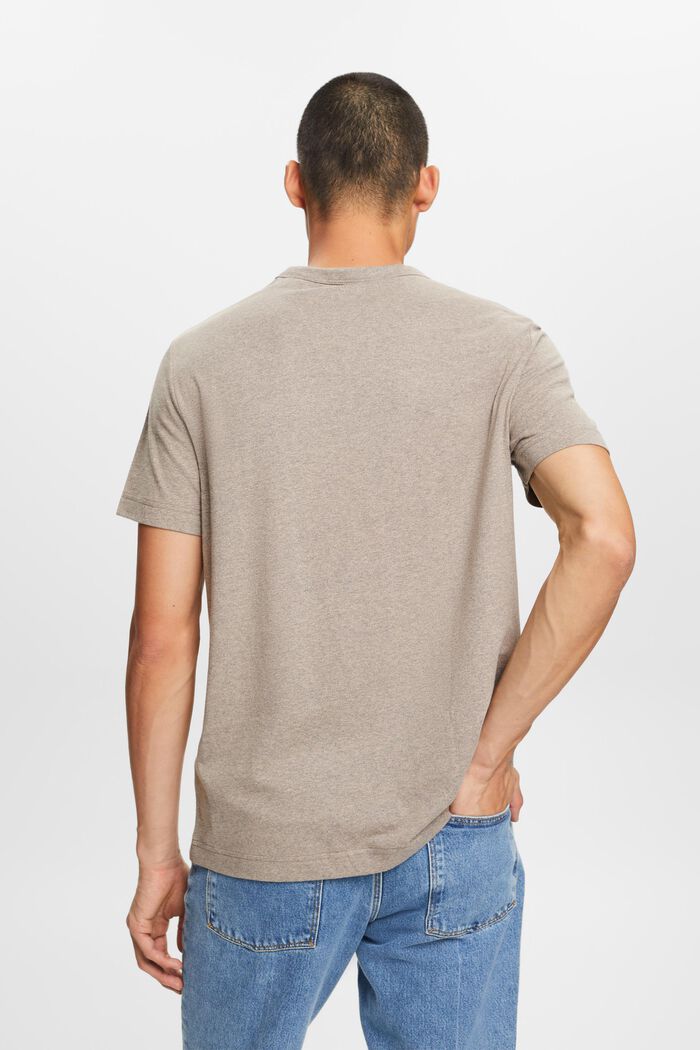 T-shirt en jersey à encolure ronde, coton mélangé, LIGHT TAUPE, detail image number 3