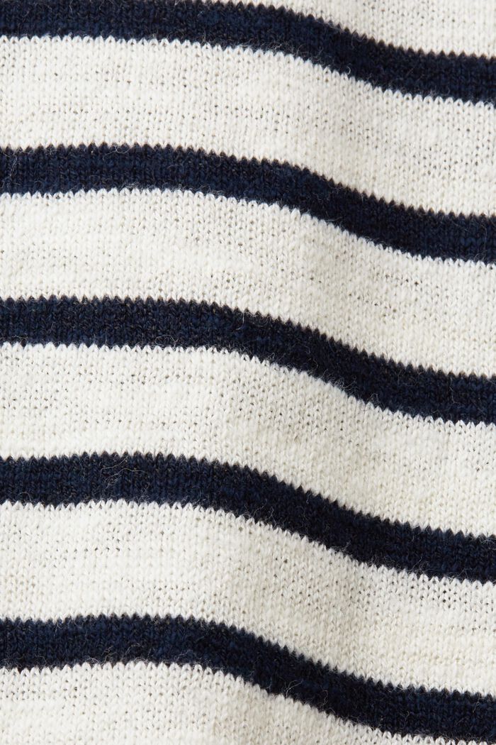 Gestreepte trui met ronde hals, mix van katoen en linnen, ICE, detail image number 4