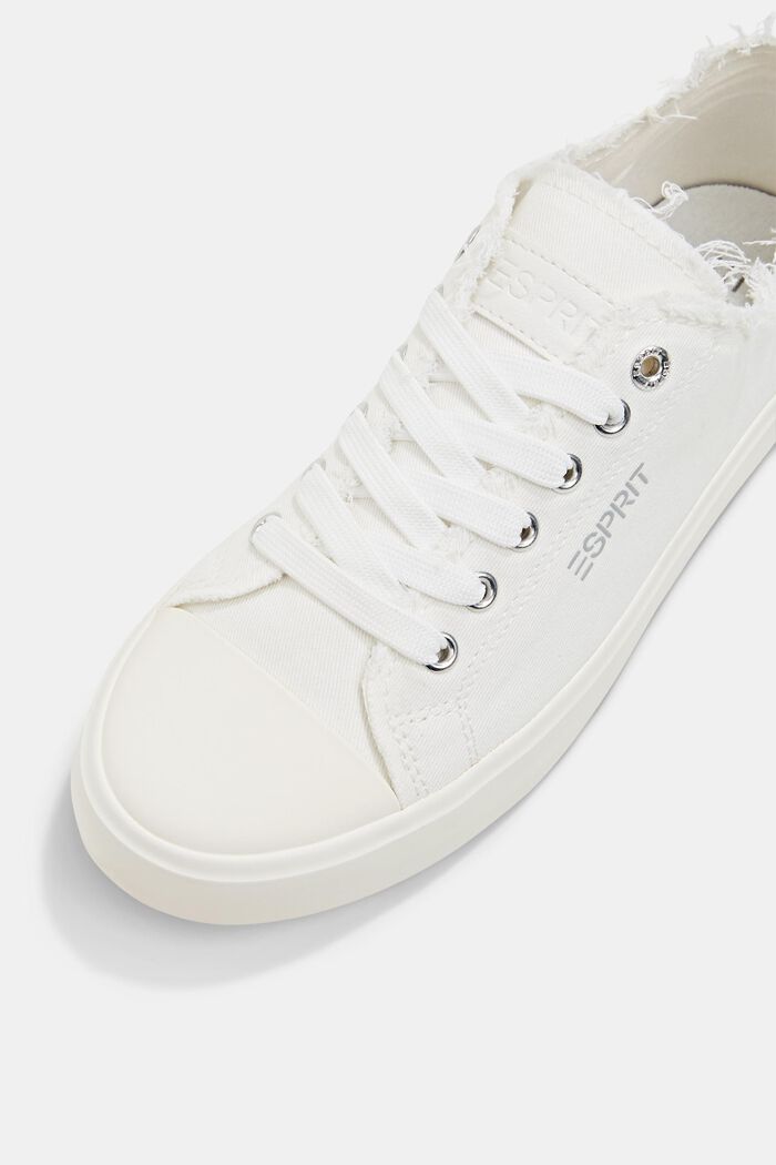 Sneakers en toile à franges, OFF WHITE, detail image number 4