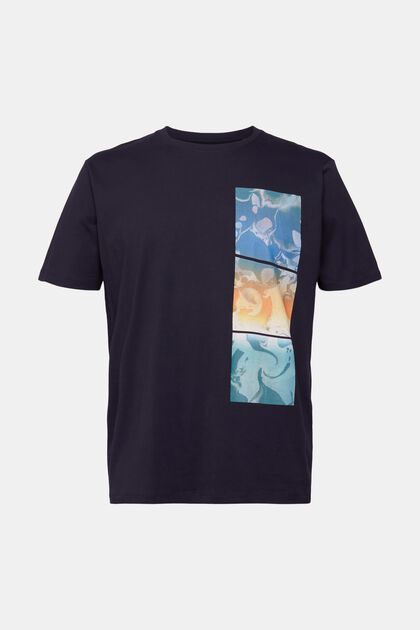 T-shirt met print, NAVY, overview