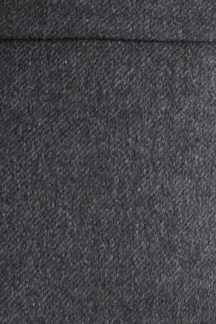 Met wol: elegante rok in A-lijn, DARK GREY, detail image number 4