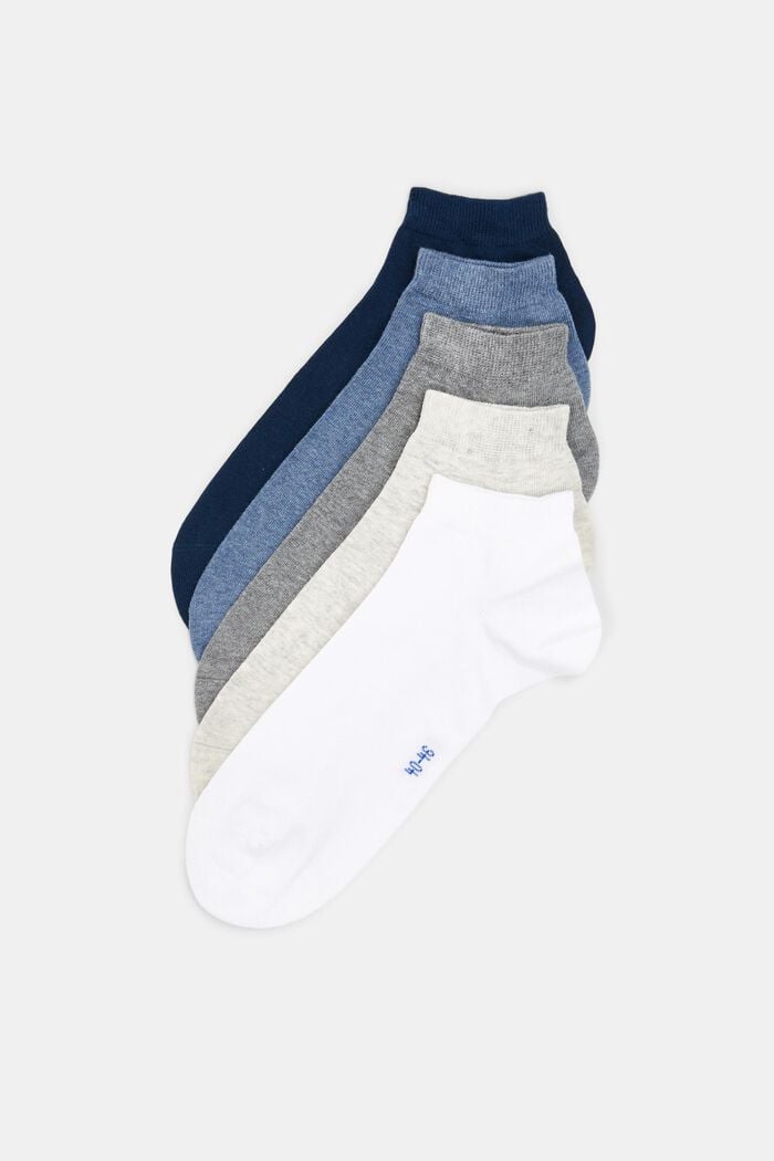 Sneaker socks, BLUE/WHITE, detail image number 0