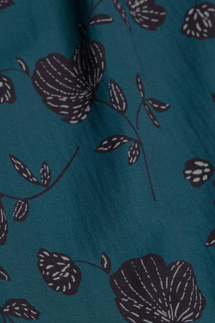 Jupe-culotte à fleurs, à teneur en fibres LENZING™ ECOVERO™, TEAL GREEN, detail image number 4