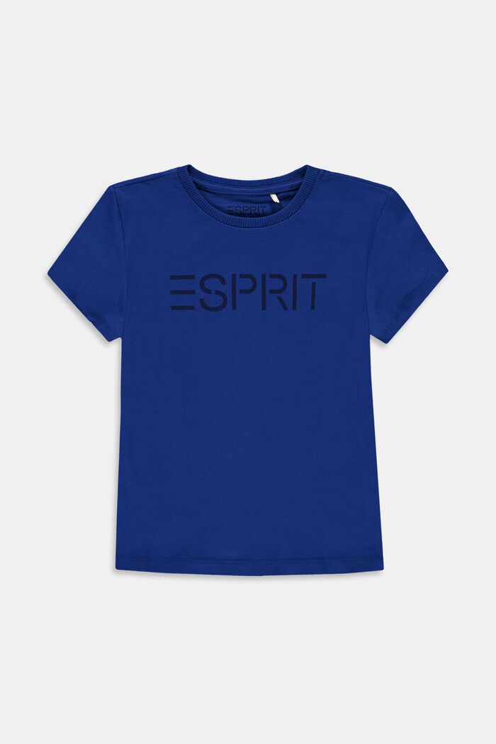 T-shirt à logo, 100 % coton, BRIGHT BLUE, overview