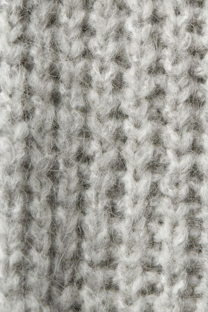 Grofgebreide coltrui met alpaca en wol, LIGHT GREY, detail image number 5