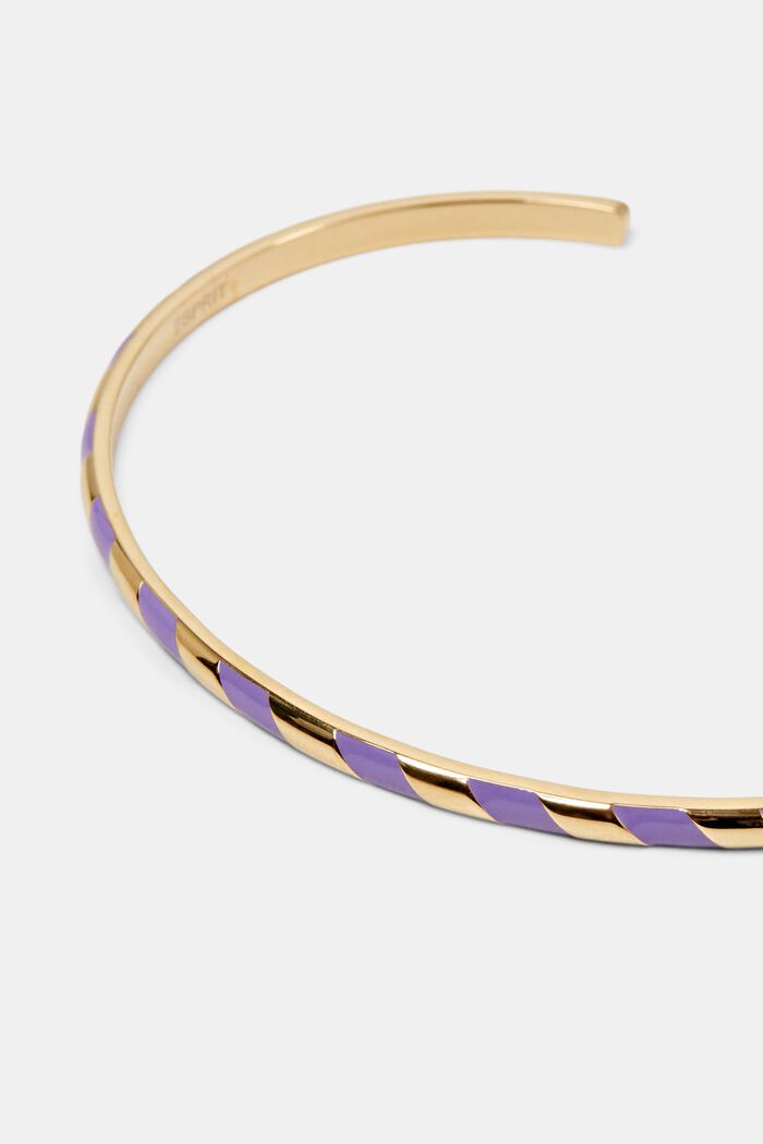 Tweekleurige armband van edelstaal, LILAC, detail image number 1