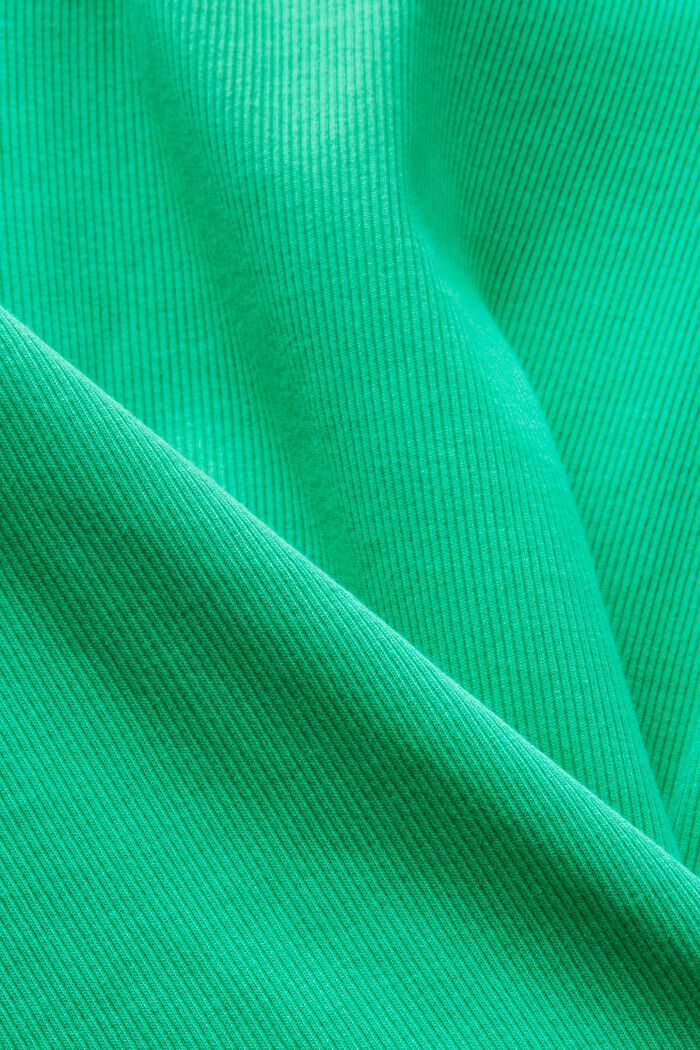 T-shirt van katoen-jersey met ronde hals, GREEN, detail image number 5