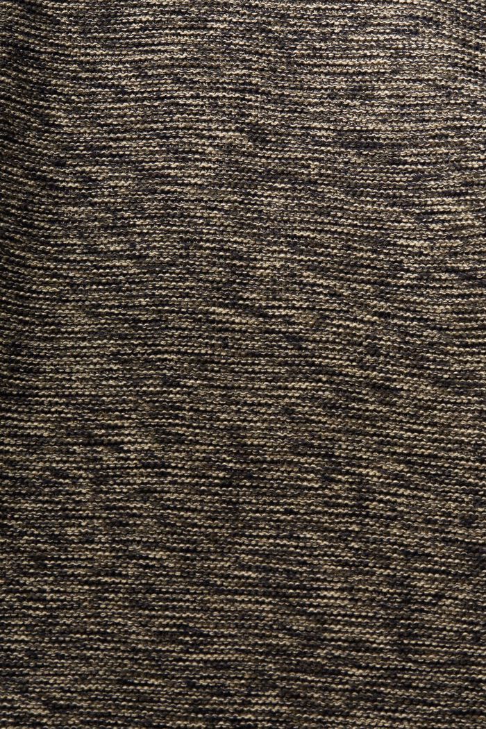 Gemêleerde gebreide trui, DARK KHAKI, detail image number 1