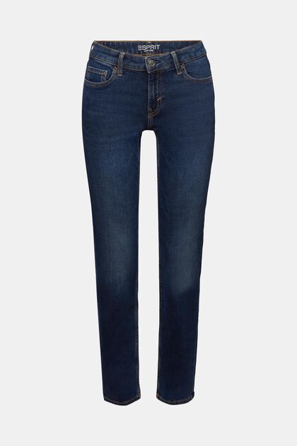 Gerecycled: jeans met middelhoge taille en rechte pijpen