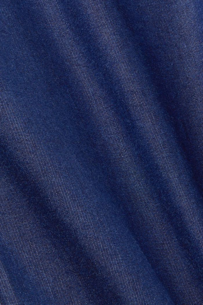 Kortere broek met wijde pijpen, TENCEL™, BLUE DARK WASHED, detail image number 6