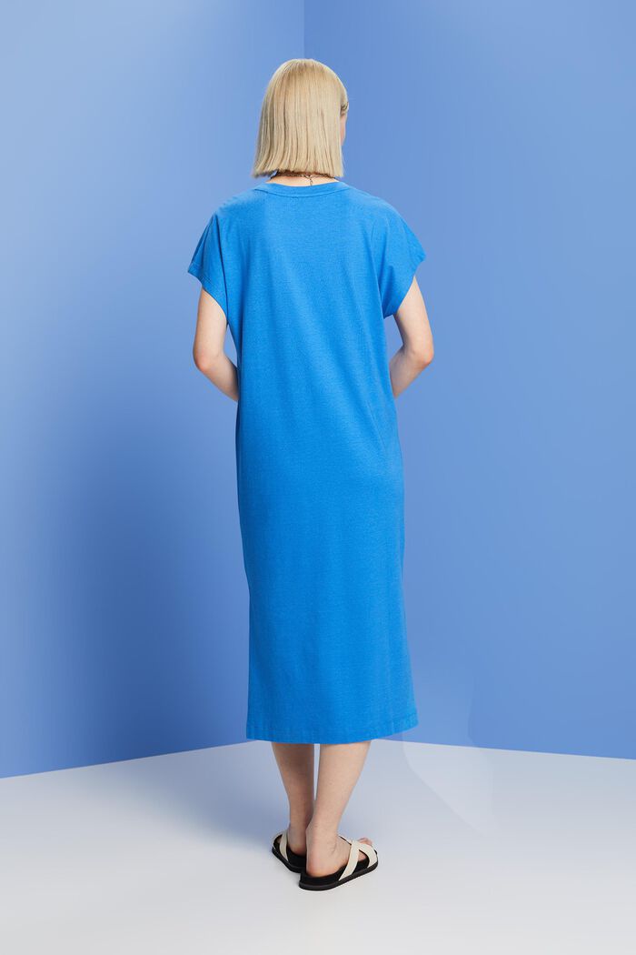 Jersey midi-jurk, BRIGHT BLUE, detail image number 3