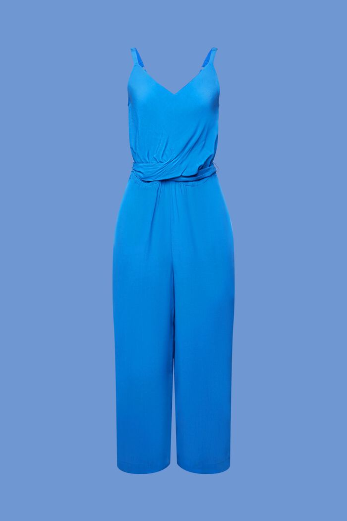 Cropped jumpsuit met V-hals, BRIGHT BLUE, detail image number 5