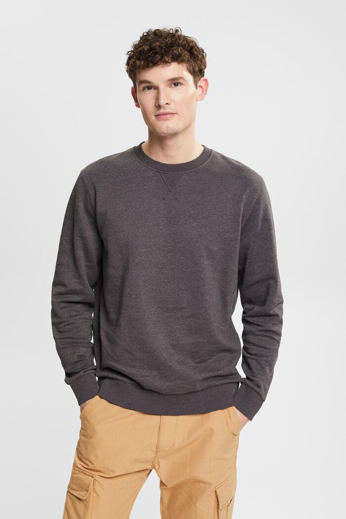 Gerecycled: sweatshirt, DARK GREY, overview