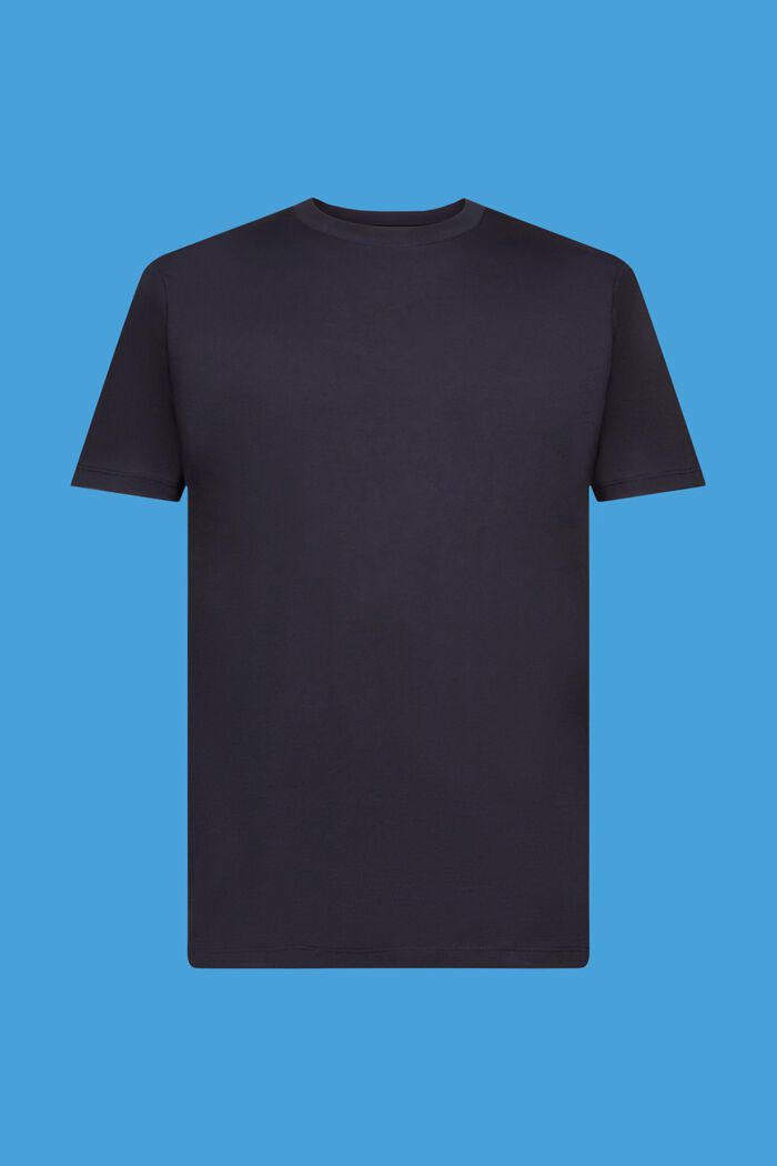 T-shirt met ronde hals van zuiver katoen, NAVY, detail image number 7