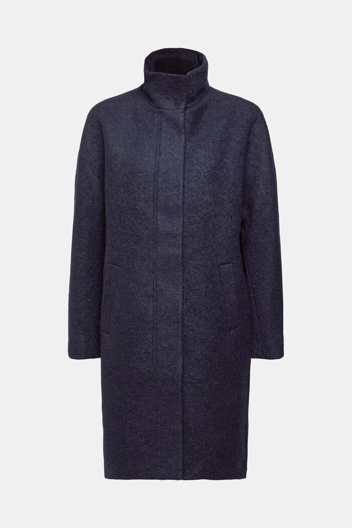 Manteau à teneur en laine, NAVY, detail image number 5