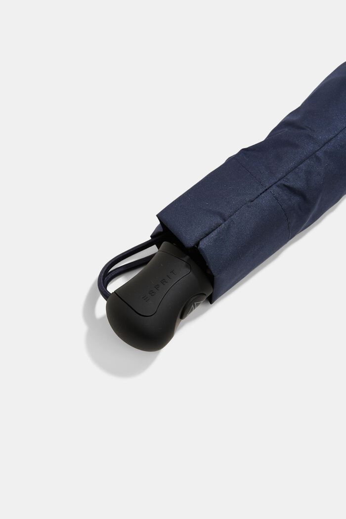 Opvouwbare, blauwe easymatic slimline paraplu, ONE COLOR, detail image number 1