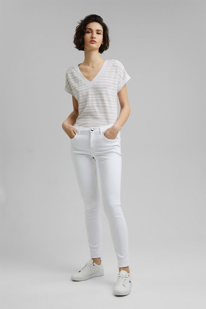 Coton et lin : le t-shirt rayé, WHITE, detail image number 1