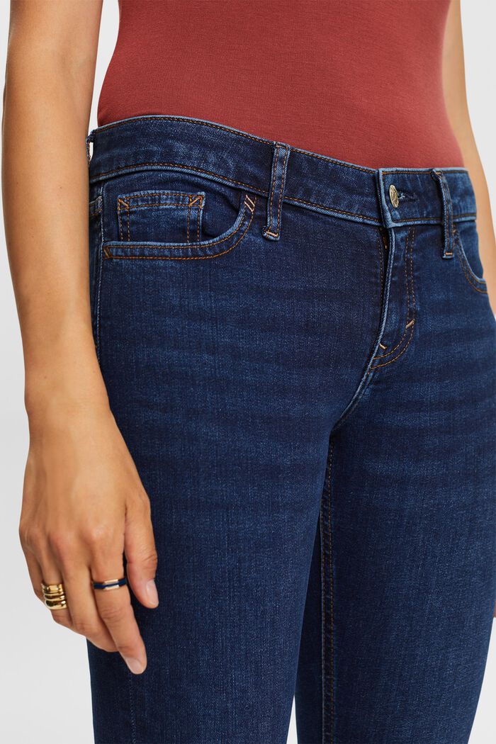 Skinny fit jeans met lage taille, BLUE LIGHT WASHED, detail image number 2