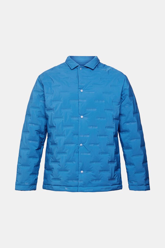 Gewatteerde jas met liggende kraag, PETROL BLUE, detail image number 5