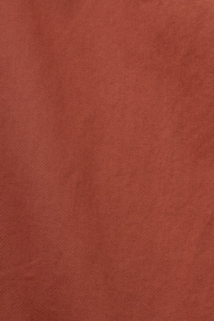 Chino broek met wijde pijpen, RUST BROWN, detail image number 6