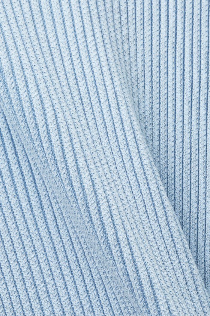 Polo en maille côtelée, PASTEL BLUE, detail image number 6
