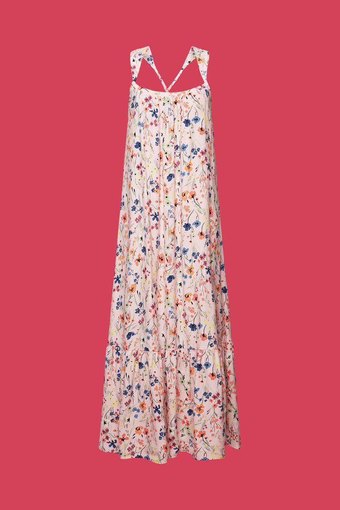 Midi-jurk met motief, LIGHT PINK, detail image number 6