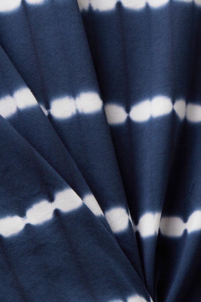 Polo en coton effet tie and dye, NAVY, detail image number 5