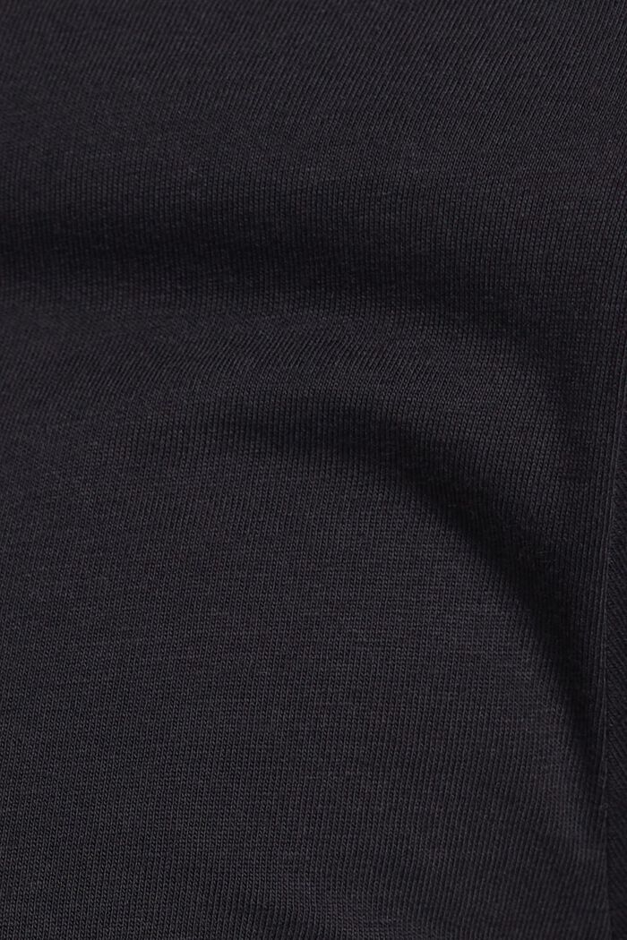 Haut à manches longues et imprimé cœur, 100 % coton, BLACK, detail image number 5
