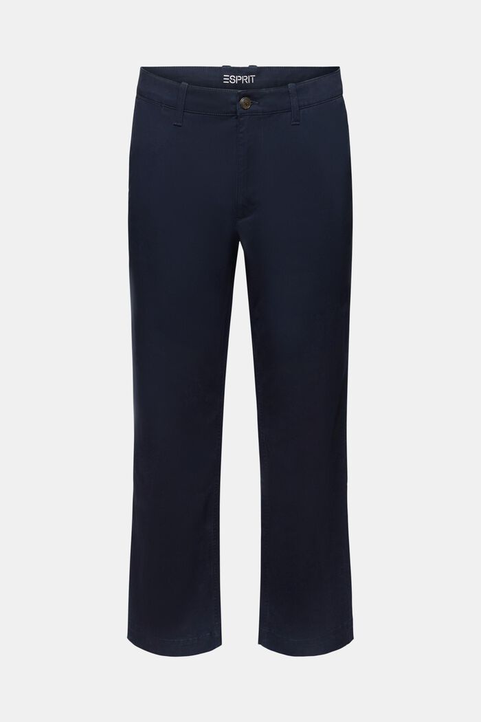 Pantalon chino droit en twill de coton, NAVY, detail image number 7