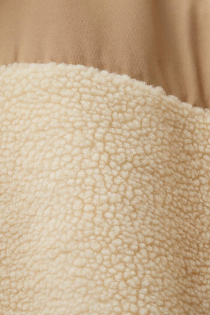 Fleecevest van teddy, CREAM BEIGE, detail image number 5