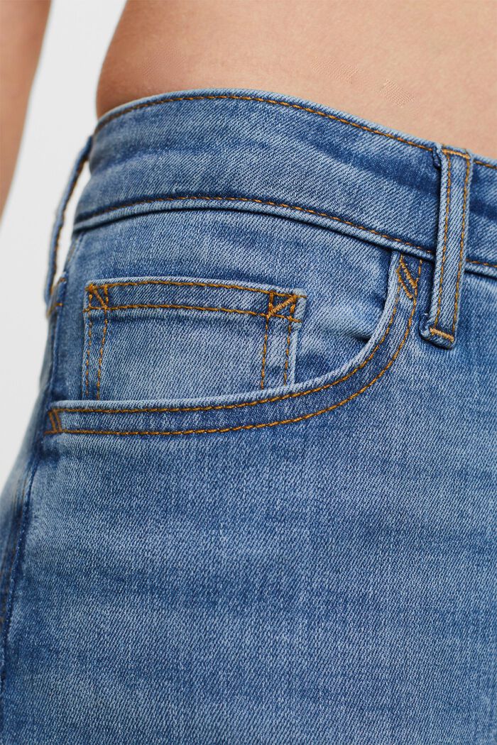 Mid-rise capri-jeans, BLUE LIGHT WASHED, detail image number 4