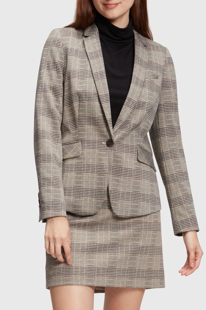 PRINCE OF WALES CHECK mix & match blazer, BEIGE, overview