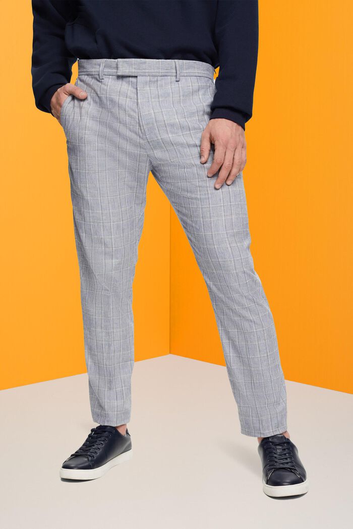 Pantalon de tailleur Slim Fit à carreaux, LIGHT BLUE, detail image number 0