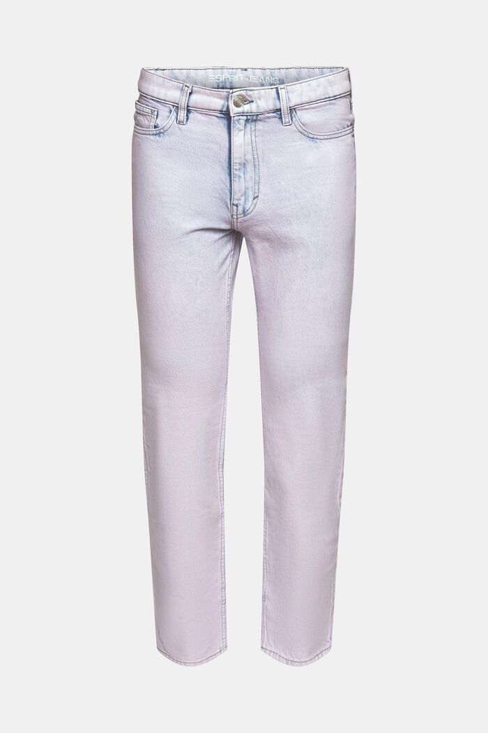 Jeans met middelhoge taille en rechte pijpen, LAVENDER, detail image number 6