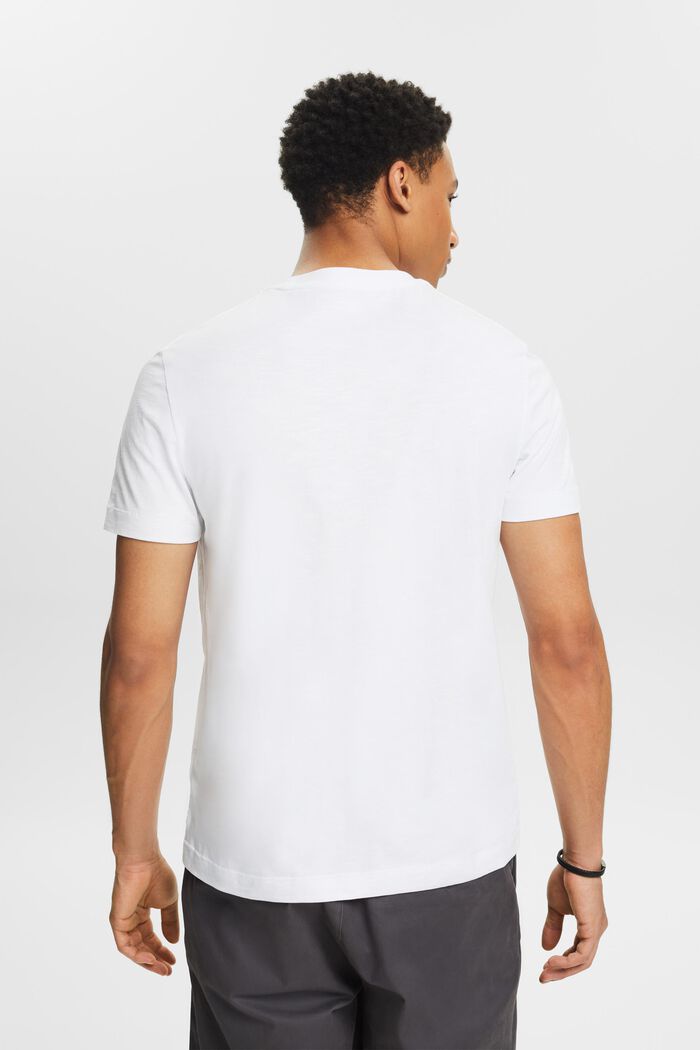 T-shirt en coton flammé, WHITE, detail image number 2