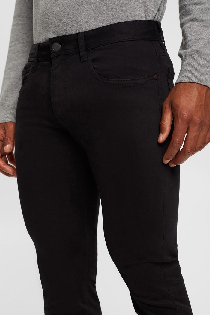 Pantalon de coupe Slim Fit, coton biologique, BLACK, detail image number 0