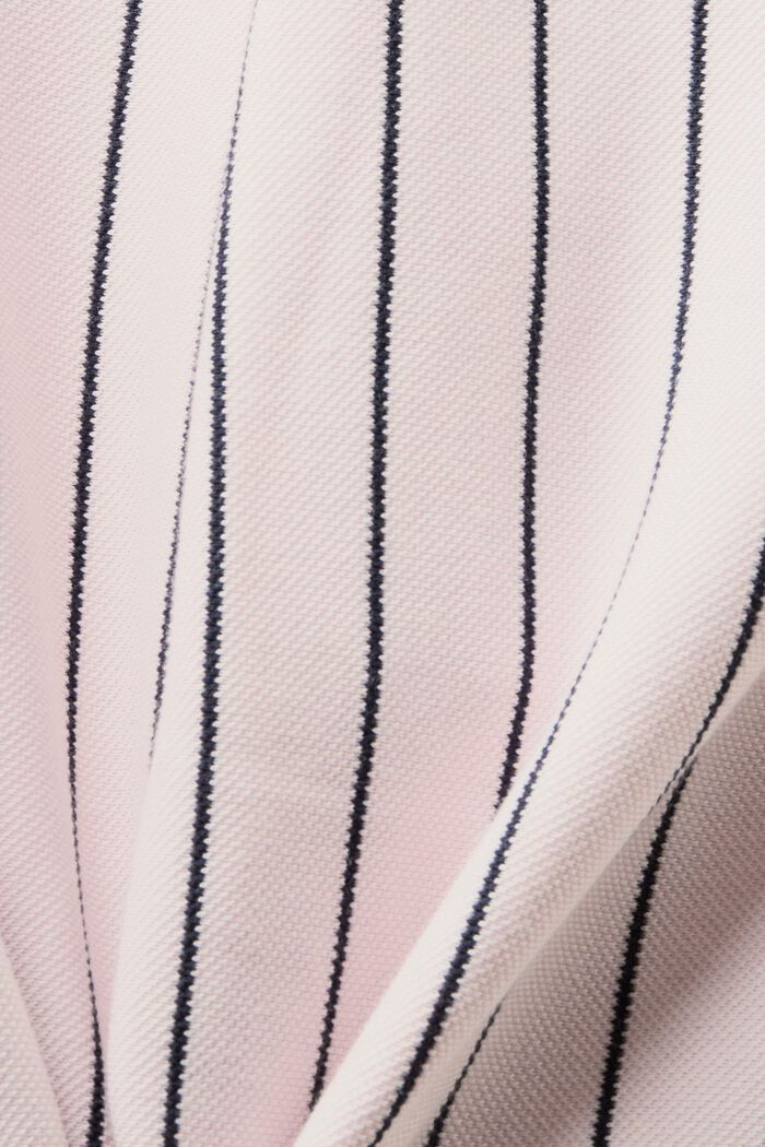Pantalon van katoen-piqué met krijtstrepen, LIGHT PINK, detail image number 6