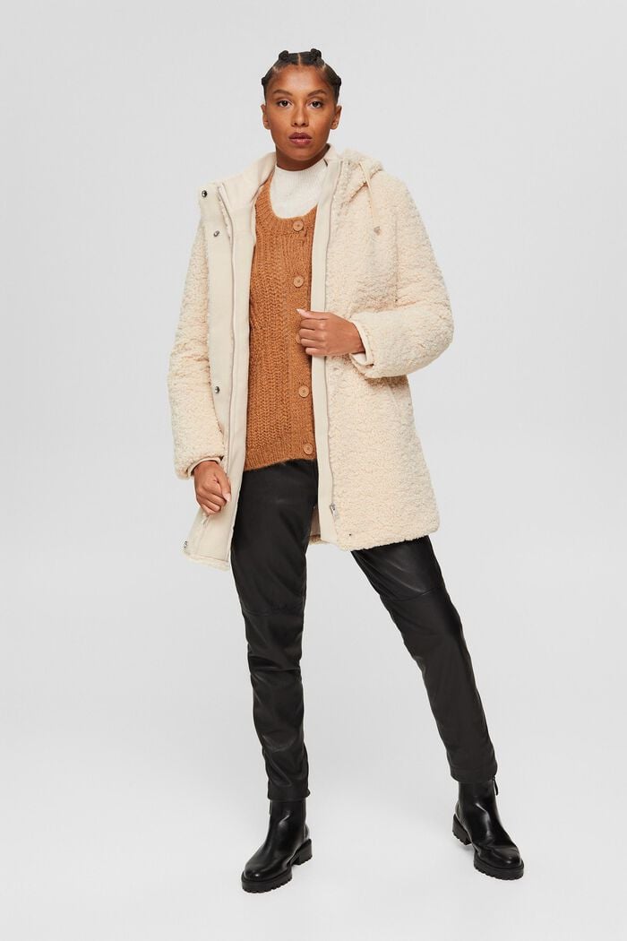 Manteau en peluche à capuche, ICE, detail image number 1
