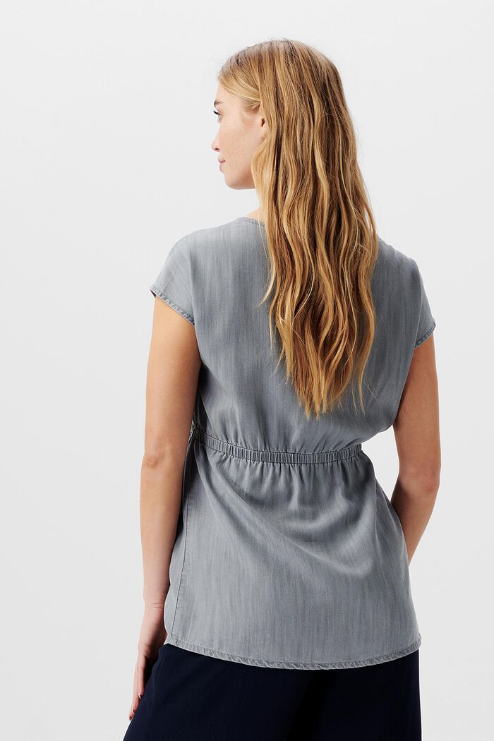 MATERNITY chambray voedingsblouse, GREY DENIM, detail image number 3