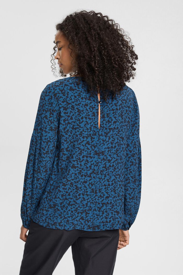 Viscose blouse met motief, PETROL BLUE, detail image number 3